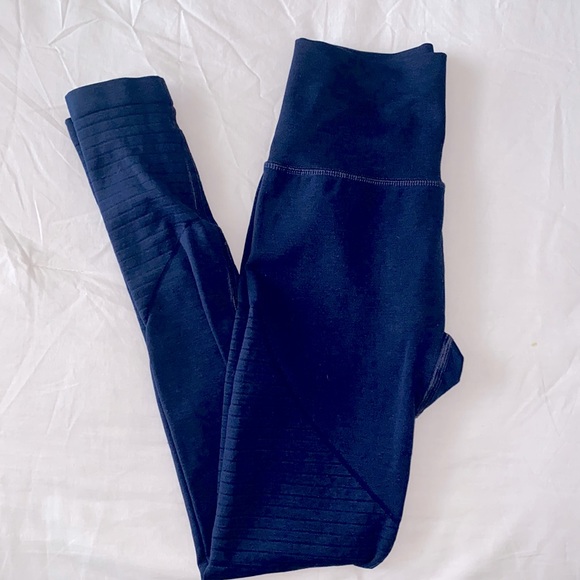 SZ SM Alphalete Revival Leggings in Dark Blue - Picture 1 of 5
